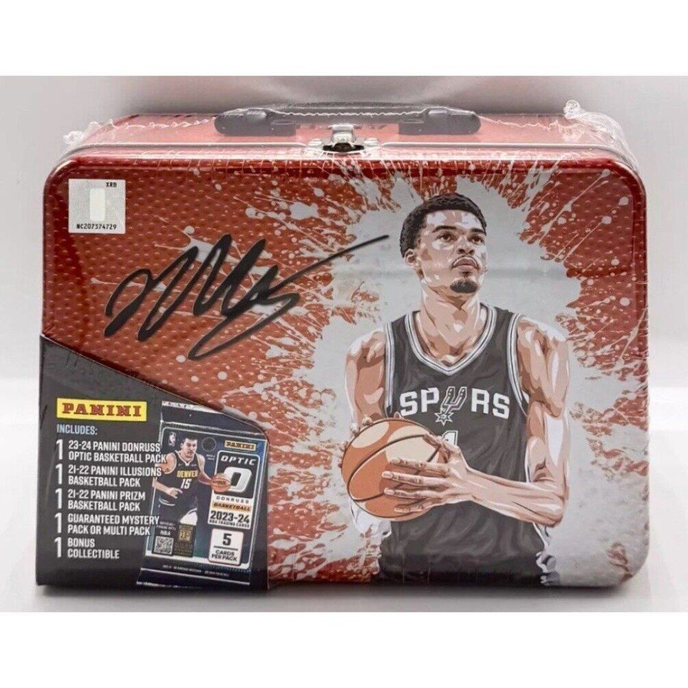 2024 Panini Spurs Victor Wembanyama Lunch Box Tin -Wemby ROY NEW/SEALED